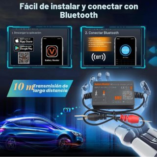 Monitor Batería Coche Bluetooth BM2