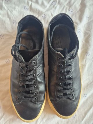 Playeros piel negros Massimo Dutti