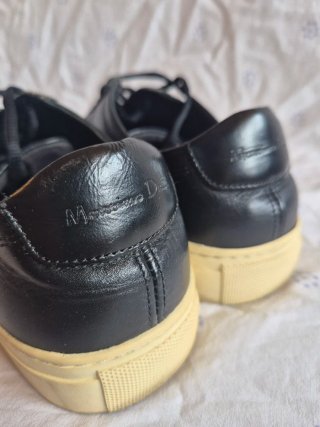 Playeros piel negros Massimo Dutti