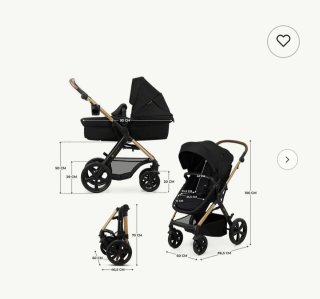 Carro bebé 4 en 1 Kinderkraft negro/dorado