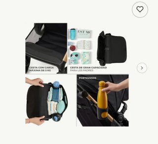 Carro bebé 4 en 1 Kinderkraft negro/dorado