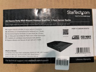 Bandeja Rack 19" StarTech 2U CABSHF2POSTV