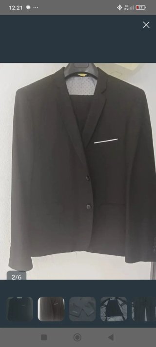 Traje negro hombre