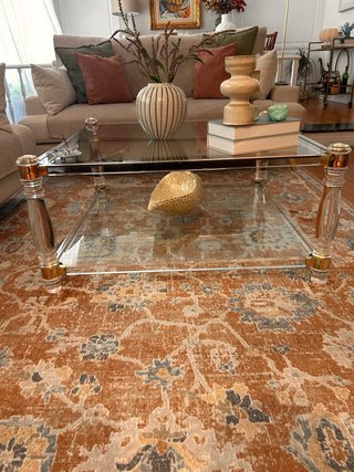 Mesa de centro acrílico y cristal
