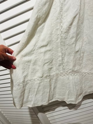 Vestido blanco algodón y lino Sezane Talla 34