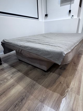 Sofá Cama Beige Tela