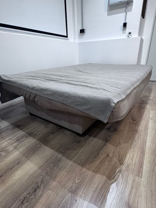Sofá Cama Beige Tela