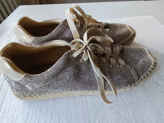 Espadrillas Replay Argento Glitter