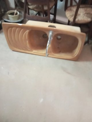 Lavadero de cerámica doble
