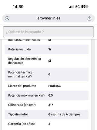 Generador Pramac PMI 6500 Inverter
