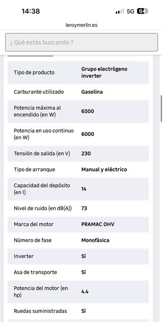 Generador Pramac PMI 6500 Inverter