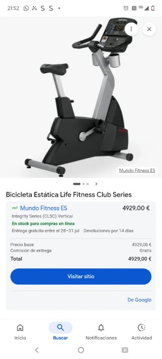 Bicicleta Estática Life Fitness