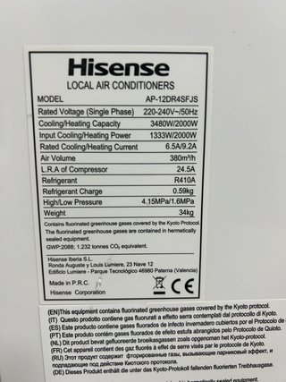 Aire Acondicionado y calefaccion Hisense Pingüino