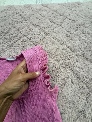 Top Zara donna rosa con rouches