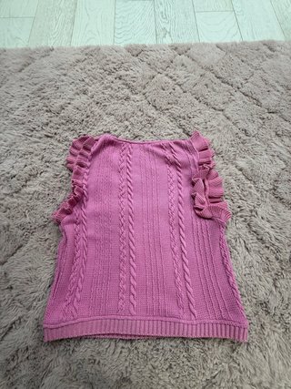 Top Zara donna rosa con rouches