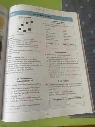 Libro Música ESO 1 Editorial Casals