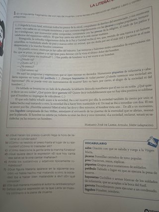 Literatura Castellana, 1Bachillerato, Programa Ern