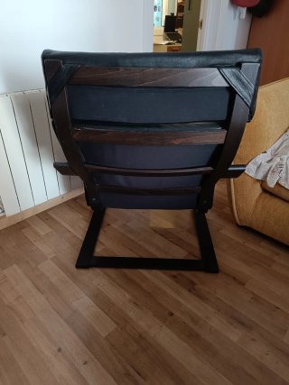 Sillón Pöang Ikea Piel Sintética Negro