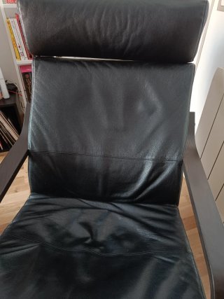Sillón Pöang Ikea Piel Sintética Negro