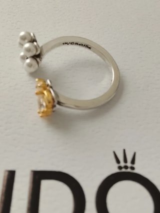 Anillo Pandora Flor Perlas y Abeja T52