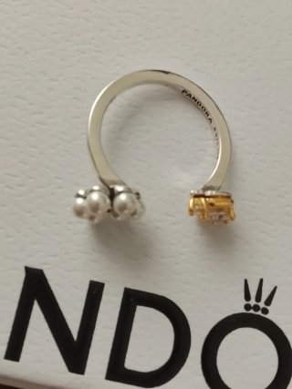Anillo Pandora Flor Perlas y Abeja T52