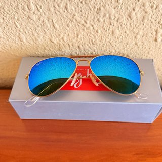 Gafas de Sol Ray Ban Aviator Azul Dorado
