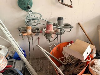 Lote completo andamios y herramientas obra