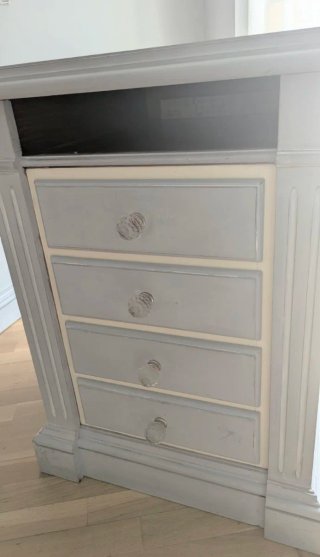 Scrivania in stile francese in legno massello