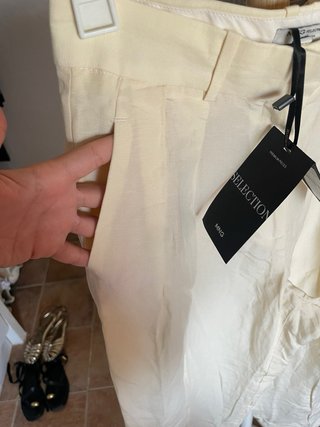 Pantalon de traje premium mezcla de lino MANGO