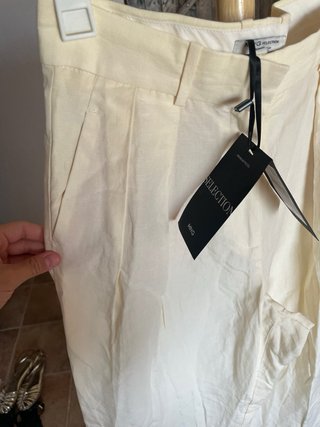 Pantalon de traje premium mezcla de lino MANGO
