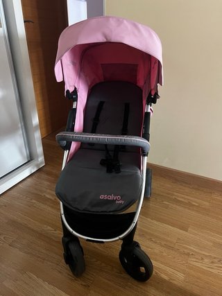 Carro silleta bebé Asalvo rosa