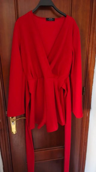 Blusa Bershka Roja Talla M