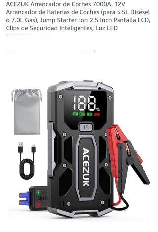 Arrancador Coche 7000A 12V ACEZUK