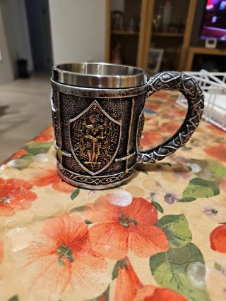 Taza Templarios Metal y Plástico