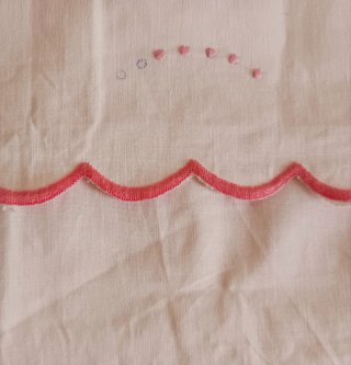 Lenzuolo matrimoniale ricamato a mano