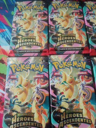 100 Cartas Pokémon ASC sobres abiertos
