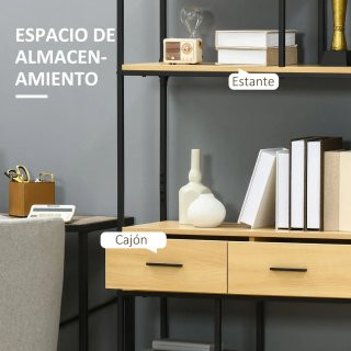 Estantería Industrial 5 Niveles Madera y Metal