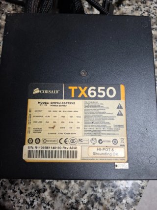 Fuente Alimentación Corsair TX650