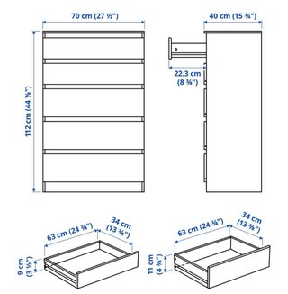 Cómoda KULLEN IKEA Blanca