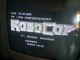 RoboCop Nintendo NES cartucho funcionando