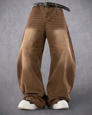 Pantalones anchos marrones