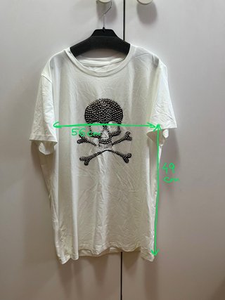 Camiseta blanca calavera Shein NUEVA