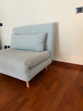 Sofá Cama Azul Claro 190x115