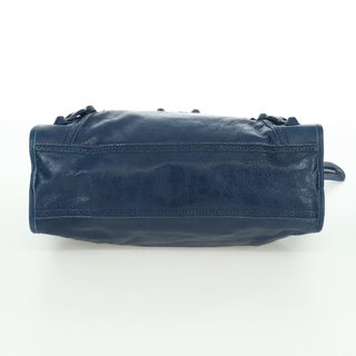 BALENCIAGA Giant City Hand Bag Leather 2way Blue