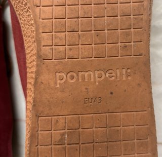 Zapatillas Pompeii Burdeos. Pie 43