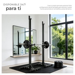 Soporte para pesas, negro