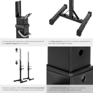 Soporte para pesas, negro