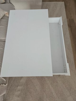 Mesa de centro elevable blanca