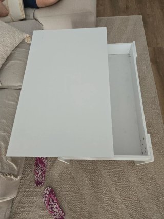Mesa de centro elevable blanca