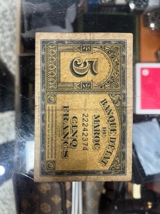 Billete 10 Francos Marruecos 1944